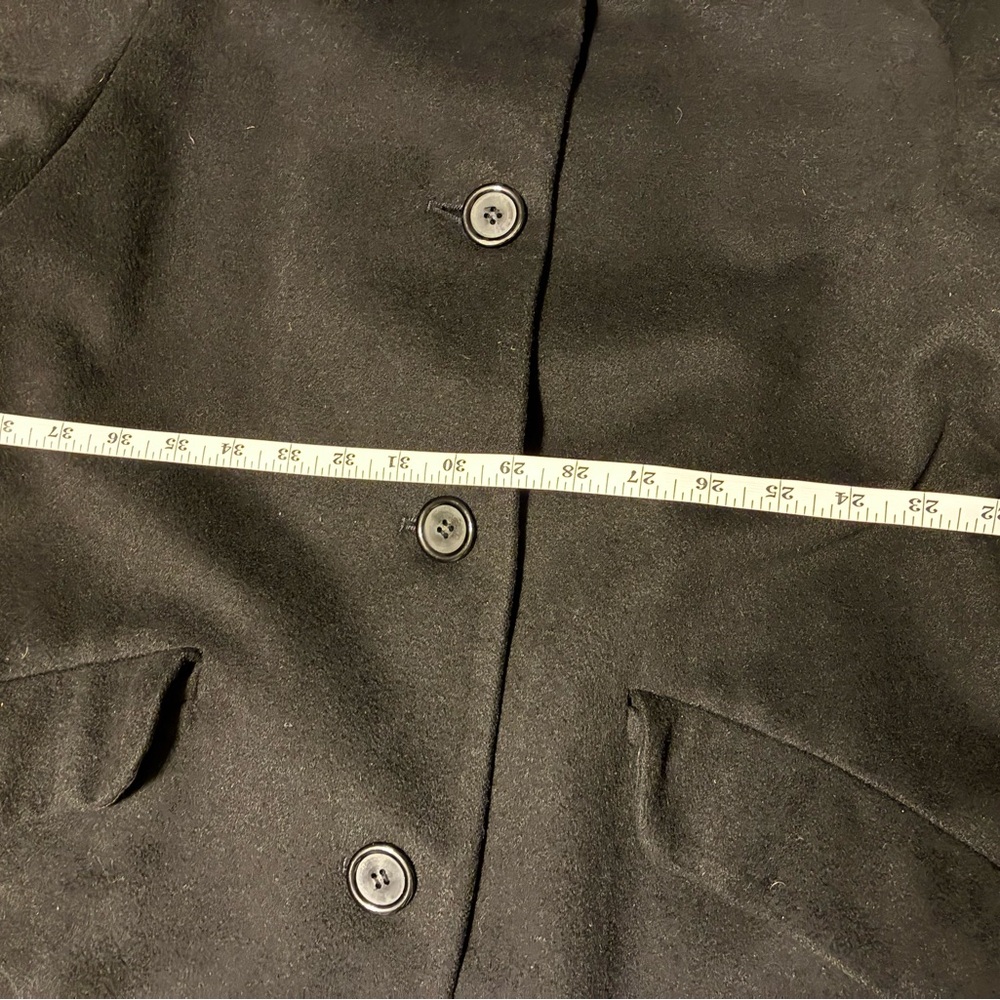 Marvin Richards Long Wool/Cashmere coat. Black size 6 - Picture 9 of 9